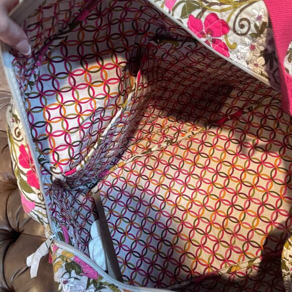 vera bradley tote bag pink with strap - Picture 9 of 9